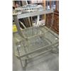 Image 1 : DESIGNER GLASS TOP COFFEE TABLE AND ENDTABLE