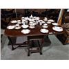 Image 1 : MAHOGANY BALL IN CLAW FOOT GATELEG TABLE