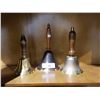 Image 1 : 3 BRASS SCHOOL BELLS