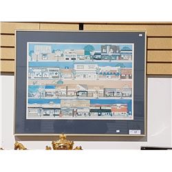 SIGNED PRINT "FOUR SEASONS ON W.10TH IN VANCOUVER" 32" X 24"