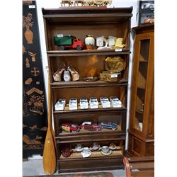 OAK 5SECTION BARRISTER BOOKCASE 75"H X 34" X 10"