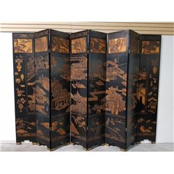 HIGHLY CARVED ASIAN 8 PANEL SCFREEN APPROX. 8' X 12'
