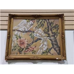 LARGE PRINT OF A PAIR OF COCKATOOS APPROX36" X 28"