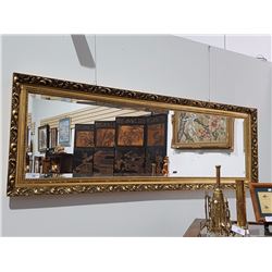 LARGE GILT FRAMED MIRROR 64" X 24"