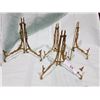 Image 1 : 4 BRASS PLATE STANDS