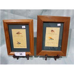 PAIR FRAMED FISHING FLIES