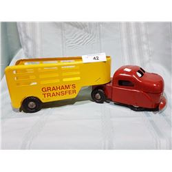1950'S STEEL LIVESTOCK HAULER