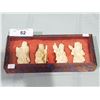 Image 1 : SET OF 4 CARVED ASIAN GUARDIANS
