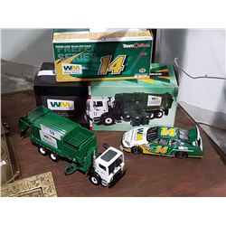 FIRST GEAR WASTE MANAGEMENT TRUCK AND RACE CAR W/BOXES