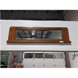 OAK FRAMED WALL MIRROR 48" X 12"
