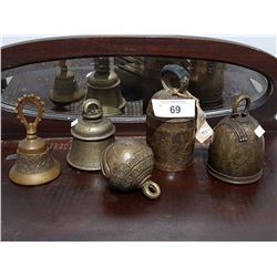 5 BRASS BELLS