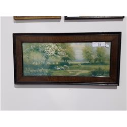 PRINT OF A PASTORAL SCENE 24" X 12"