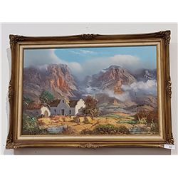LARGE GILT FRAMED ORIGINAL OIL APPROX. 36" X 24"