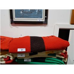 4 POINT HUDSON BAY BLANKET RED
