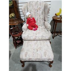WINGBACK CHAIR W/OTTOMAN