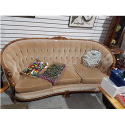ART DECO SOFA W/HIGHLY CARVED DETAIL