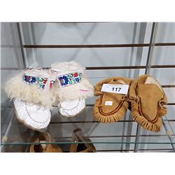 2 PAIRS OF INFANT MOCCASINS