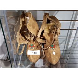 PAIR NATIVE BEADED MOCCASINS
