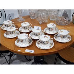 8 ROYAL ALBERT ROYAL VISIT COMMEMORATIVE TEACUPS