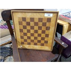 CUSTOM INLAID WOOD CHESS BOARD