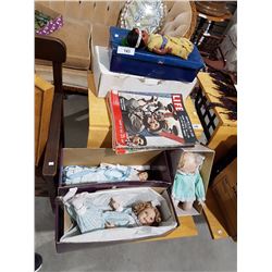 6 COLLECTOR DOLLS AND STACK OF LIFE MAGAZINES