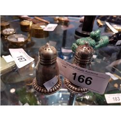 PAIR STERLING SILVER SALT & PEPPER SHAKERS