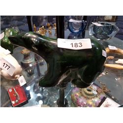 CARVED MARBLE POLAR BEAR