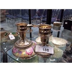 STERLING SILVER CANDLE HOLDERS