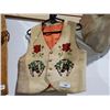 Image 1 : NATIVE BEADED LEATHER VEST