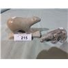 Image 1 : 2 CARVED SOAPSTONE FIGURES SIGNED