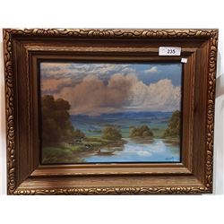 ORIGINAL OIL SIGNED W. BARRETT 25" X 20"