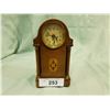 Image 1 : SMALL INLAID WOOD MANTLE CLOCK