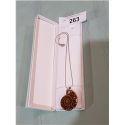 FOSSIL PENDANT ON STERLING SILVER CHAIN