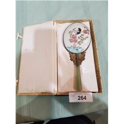 HANDPAINTED PORCELAIN HAND MIRROR