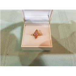 14kt PINK CUBIC ZIRCONIUM RING APPRAISED VALUE $925