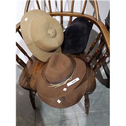 2 BOYSCOUT HATS, SAFARI HAT, AND RIDING HELMET