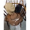 Image 1 : 2 BOYSCOUT HATS, SAFARI HAT, AND RIDING HELMET