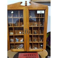 DISPLAY CASE & CONTENTS 22" X 16"