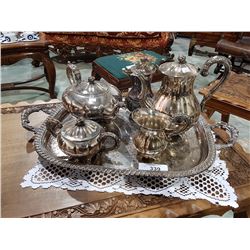 6 PC SILVER PLATE TEASET