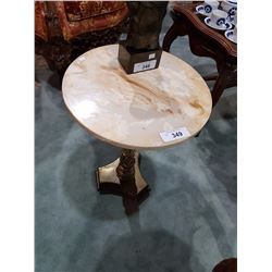MARBLE TOP OCCASIONAL TABLE (SMALL CHIP)