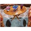 Image 1 : BURLED WALNUT OVAL OCCASIONAL TABLE