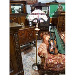 TIFFANY STYLE LEAD/STAINED GLASS FLOOR LAMP