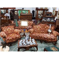 3 PC HIGHLY CARVED PARLOUR SET