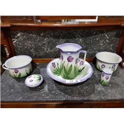 7 PC WASHSTAND SET GRESLEY, ENGLAND