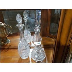 2 CRYSTAL DECANTERS