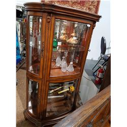 BOWFRONT DISPLAY CABINET 76"H X 44"W X 15"D