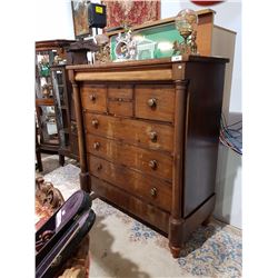 1860'S SCOTTISH 7 DRAWER DRESSER 58"H X 50"W X 22"D