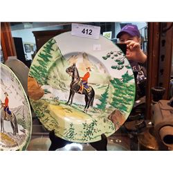 CLARICE CLIFF RCMP PLATE W/STAND