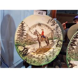 CLARICE CLIFF RCMP PLATE W/STAND