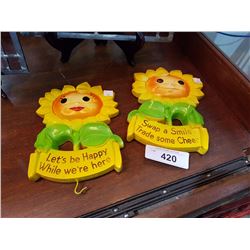 PAIR OF MILLER'S CHALKWARE WALL PLAQUES IN MINT CONDITION